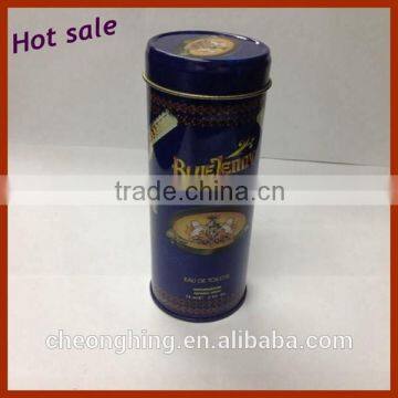Fashional design round nuts tin box with pearl finish