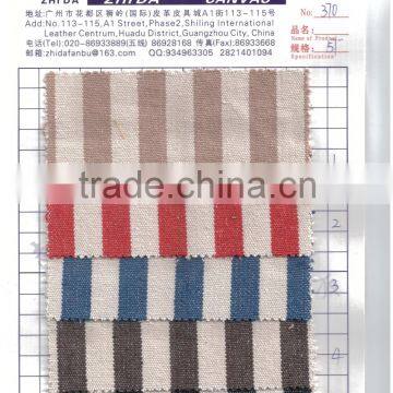 fashion colored striped 100 cotton yarn dyed fabric to make bags shoes