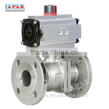 LAPAR Stainless Steel Full Bore Flanged Pneumatic Ball Valves, Motorized Ball Valves