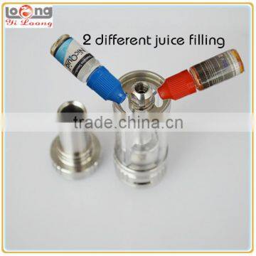 Yiloong 2015 new rebuildable tank atomizer gemini atomizer for 2 juice artic tank