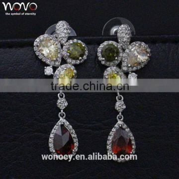 New 2016 fashion Latest Model Fashion Earring with Pendant Glass Earring