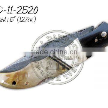 Damascus Steel Folding Knife DD-11-2520