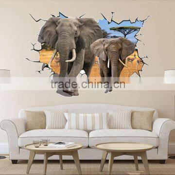 custom cartoon room decor 3D vinyl wall stickers/living room decorative wall sticker