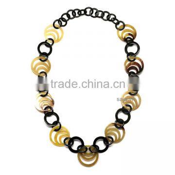 Buffalo Horn White, Buffalo Horn Jewelry, Buffalo Horn Necklace SHN-457
