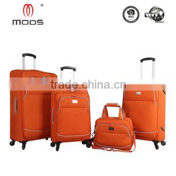 NEW DESIGN LUGGAGE 4 PCS SET OF 600D POLYESTER TROLLEY CASE AND REPOTER BAG