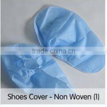 China manufacture Disposable non woven material dark blue anti slip shoe cover for hospital