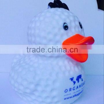 CE 2016 promotion gift for golf shape bath rubber duck