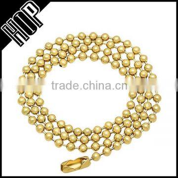 Gold Plated Brass Ball Chain Necklace