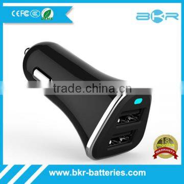 Portable Car Charger Adapter 2 USB Ports for Mobile Phone