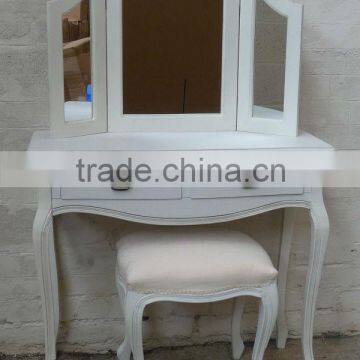 Shabby Chic French Style Dressing Table and Mirrors NDT11