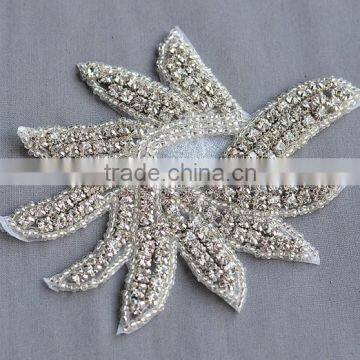 Bridal Beaded Rhinestone Appliques to Sew for Wedding Dresses and Iron on Rhinestones Appliques Wholesale photo-4