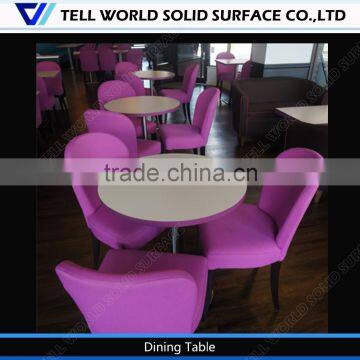 Top Quality High Glassy Man Made Stone Dining Table Italy Modern Dining Table photo-2