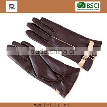 HELILAI Brown Sheepskin Gloves ,Gloves Factory With Sears Audit