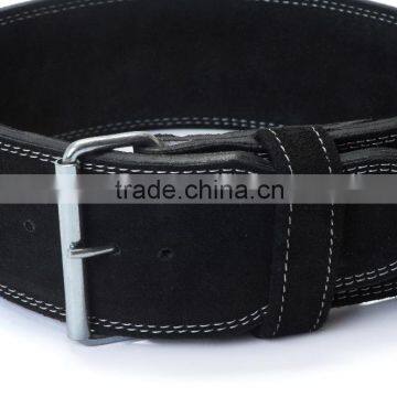 Weight Lifting 6" Leather Belt Back Support Strap Gym Power Training
