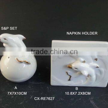 dolphin decorative ceramic unique napkin holders