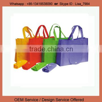 Custom printed non woven bag, reusable folding shopping bags