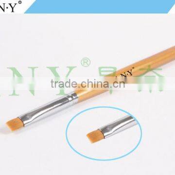 ANY Nail Art Beauty Care Golden Wood Handle Flat UV Gel Finger Brush Nail Art photo-2