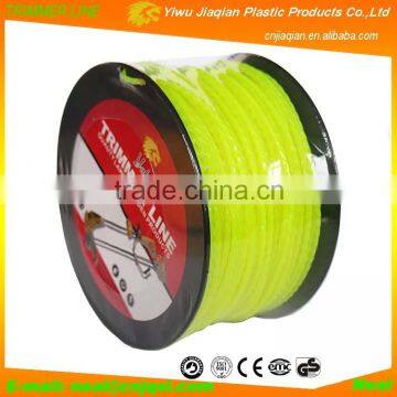 yahu Brand Garden Products Spool 3LB Square Twist Shape Light Yellow Grass Cutter Nylon Trimmer Line Nylon Grass Trimmer Line