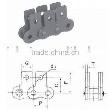 Short pitch conveyor chain attachments