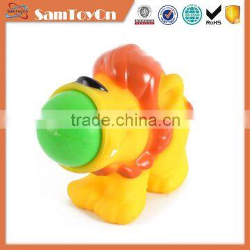 Popular amusing vinyl lion toy with ball