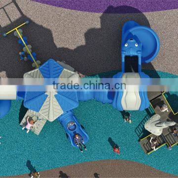 KAIQI Blue Community Children Play Equipment Tube Slide Playground Outdoor KQ50082A photo-2