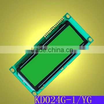 16x2 character yellow green LCD module