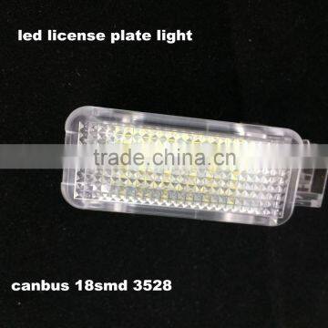 18smd LED License Plate Light for VW Caddy Golf Jetta Touran Passat white canbus led license plate light for Skoda Superb