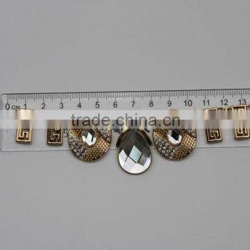 Metal Alloy Chain With Moveable Clips for Flat Shoes Ornament&moveable Clips for Flat Dress