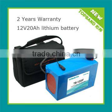 12V24Ah electric golf trolley lithium battery