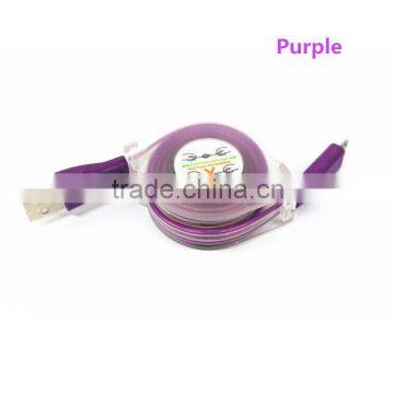 1 Year Warranty Logo Custom Retractable USB Cable