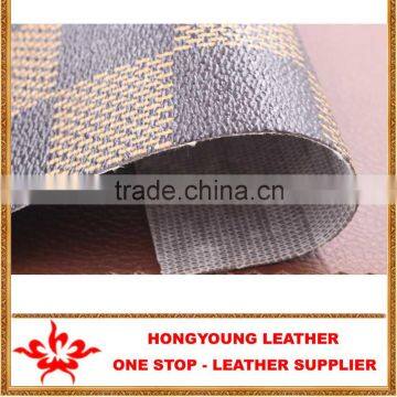 Fashionable pattern pu artificial leather for making bags,wallet,bolsa,carzado,made in China by factory