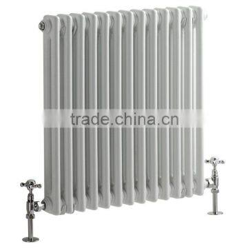 white coated two column steel radiators warmer