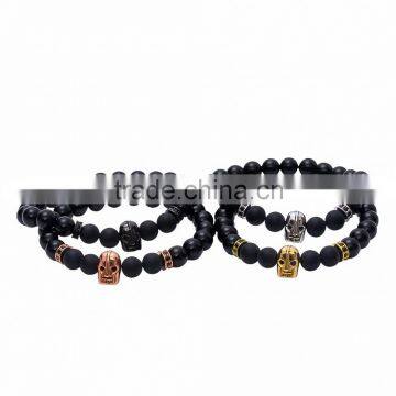 24k Gold Plated Helmet Spartan Warrior Custom Charm Beaded Bracelet for Men photo-5