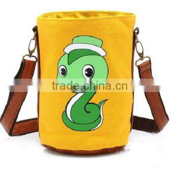 Chinese zodiac trunk canvas shoulder bag