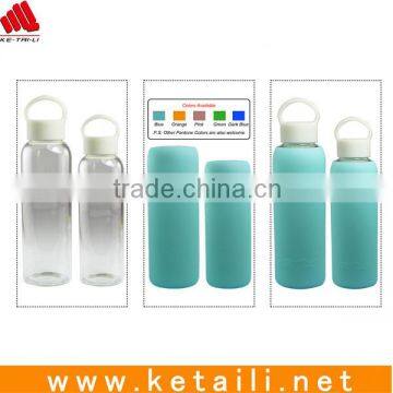 Promotional gifts silicone bottle case, custom silicone case glass water bottle