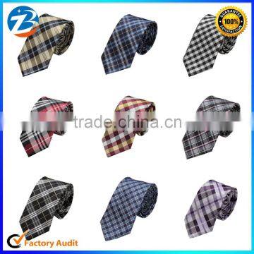 Multi Checkered Designs Polyester Silk Men Ties Wholesale