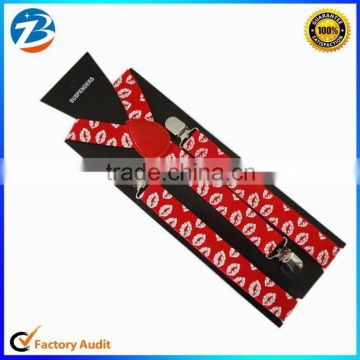 Street Fashion Sexy Lipstick Printed Lady Suspenders Stock Wholesale