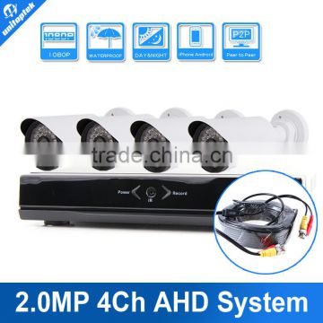 Camera Security System 1080P AHD 4CH DVR Kit 4PCS 2.0MP IR Outdoor IR Bullet Video Home Security AHD Camera CCTV DVR Kit