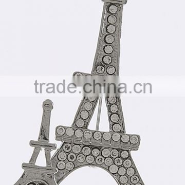 CRYSTAL PAVE EIFFEL TOWER BROOCH