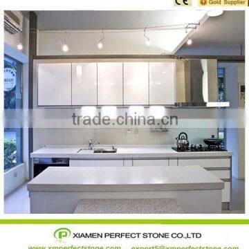 Marble Effect Quartz Kitchen Island Top With Modern Design