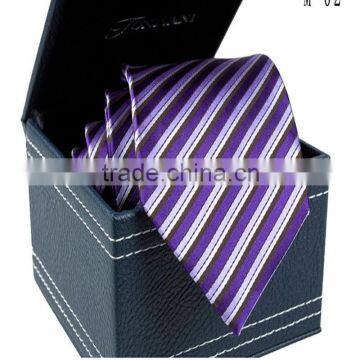 elegant delicate textured paper tie box with foil stamping