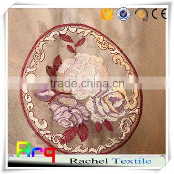 soft chenille with polyester curtain fabrics floral design yarn dyed