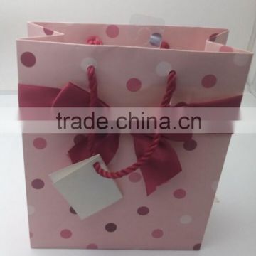 pretty pink paper hand bag