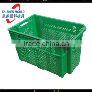 Large capacity plastic shopping basket mould plastic vegetable crate mould