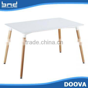 Wholesale MDF table with wood legs dining table