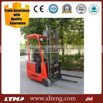 1.5t brand new three wheels electric forklift truck price with AC moter