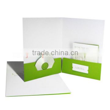 green paper folder for DVD