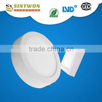 2016 12W Surface mounted installation ceiling lamp led panel light round 18w