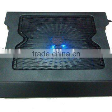 2012 hottest Aluminum & plastic cooling pad for laptop with USB hub
