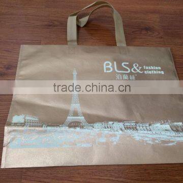 Custom Promotional clothing gold non woven bag